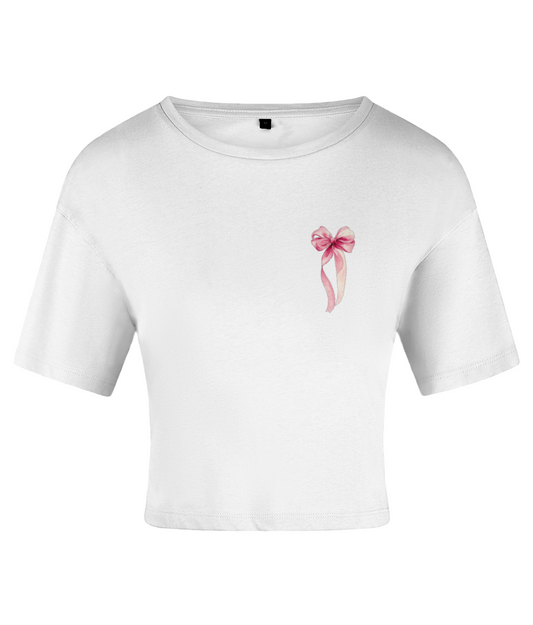 Pink Bow Crop Top
